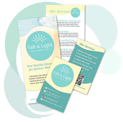 rack card and business card design