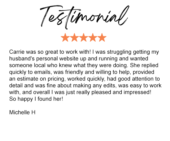 5 star customer Review for custom wordpress website