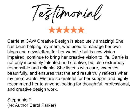 5 star customer Review for custom wordpress website, email marketing and business card design
