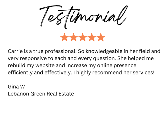 5 star customer review for CT website design real estate brokerage