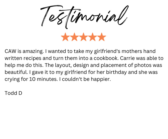 5 star customer Review for CT graphic design